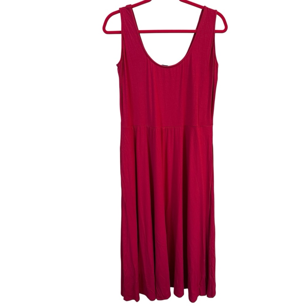 Venus Red Sleeveless Midi Tank Dress XL Women’s Scoop Neck Stretch Casual Resort